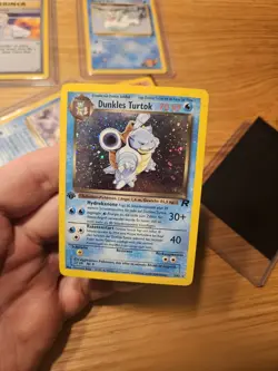 Pokemon Karte/card - Dunkles Turtok 3/82 Rocket Set Holo 1. Edition Very Good+ - Image 1