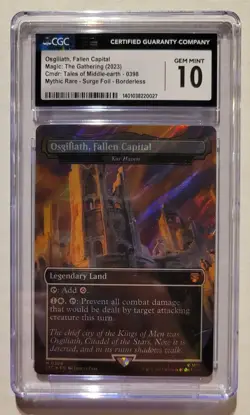 MTG CGC Graded 10 LotR Osgiliath, Fallen Capital "Kor Haven" Surge Foil - Image 1