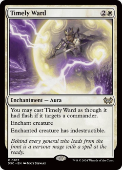 Timely Ward MTG Rare Duskmourn Magic: The Gathering Commander Enchantment Aura - Image 1