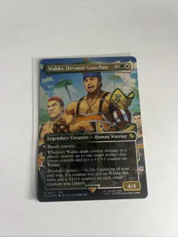 Wakka, Devoted Guardian Borderless Chocobo Track FOIL MTG Final Fantasy - Image 1