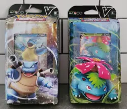 Pokemon TCG V Battle Decks - Blastoise vs. Venusaur - Set of 2 - NEW - SEALED - Image 1