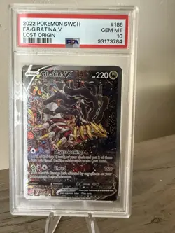 Pokemon TCG Lost Origin Giratina V Alt Art 186/196 PSA 10 Gem Mint - Image 2