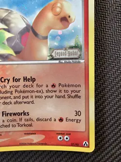 Pokemon | Torkoal 27/92 EX Legend Maker 2006 English Holo Stamped Vintage - Image 5