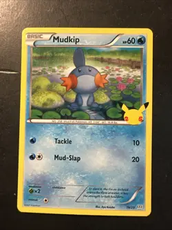 2021 Pokemon 25th Anniversary McDonald’s Mudkip 19 /25 Base Celebrations - Image 1