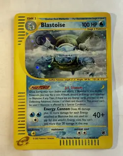 Pokemon TCG Blastoise Expedition Base Set Holo Swirl 4/165 - Image 2
