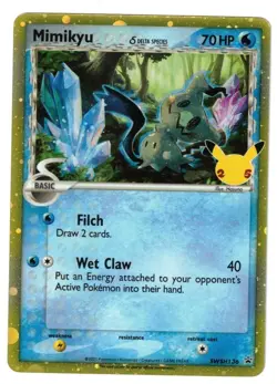 POKEMON MIMIKYU DELTA SPECIES SWSH136 CELEBRATIONS PROMO HOLO WATER NM - Image 1