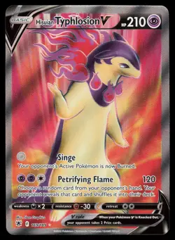 Hisuian Typhlosion V 169/189 Full Art Pokemon Astral Radiance NM - Image 1