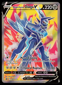 Origin Forme Dialga V SWSH255 Full Art Pokemon Black Star Promo NM - Image 1