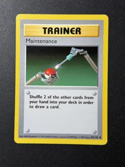 1x Maintenance - 83/102 - Uncommon - Shadowless Edition Pokemon - Image 1