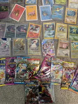 200+ Pokemon Card Lot Plus 16 Sealed Packs. Mint to HP. Holo Rares Promos Etc - Image 2