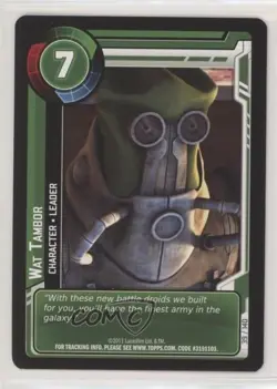 2011 Star Wars: Clone Wars Adventures Trading Card Game Wat Tambor #39 - Image 1