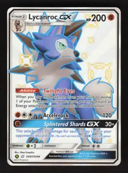 Lycanroc GX SV67/SV94 Hidden Fates Holo Full Art Pokemon Card - Image 1