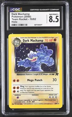 CGC 8.5 Dark Machamp 2000 Team Rocket 10/82 Holo Pokemon Card - Image 1
