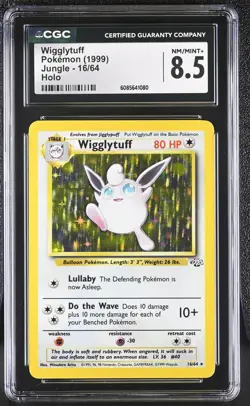 CGC 8.5 Wigglytuff 1999 Jungle 16/64 Holo Pokemon Card - Image 1