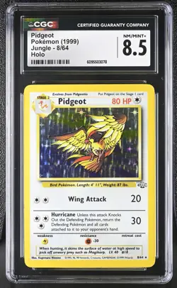 CGC 8.5 Pidgeot 8/64 Holo Jungle Pokemon Card - Image 1