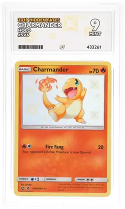 Charmander - Hidden Fates Sv6/Sv94 Shiny Holo Rare Pokemon TCG card - ACE Mint 9 - Image 1