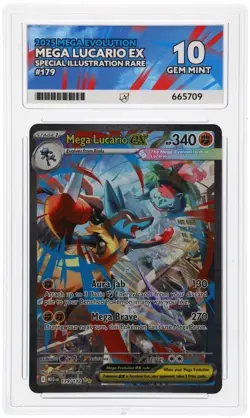 ACE 10 Mega Lucario EX 179/132 Mega Evolution SIR Holo Pokemon Card - Gem Mint - Image 1