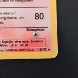 Pokemon TCG Karte Ninetales Vulnona 12/102 - Base Set Holo - Image 4