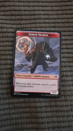 Magic: the Gathering / MtG Goblin Shaman Token (2/2) x1 Kamigawa Neon Dynasty - Image 1