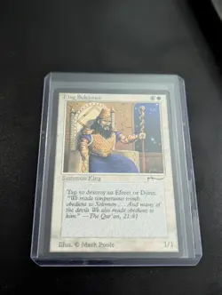 King Suleiman ARN MTG Arabian Nights Rare Vintage NM White VERY Lightly Played - Image 2