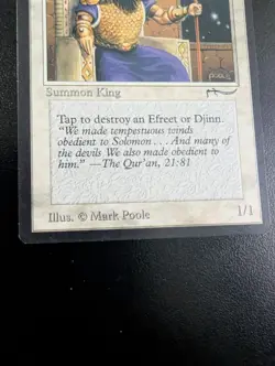 King Suleiman ARN MTG Arabian Nights Rare Vintage NM White VERY Lightly Played - Image 5