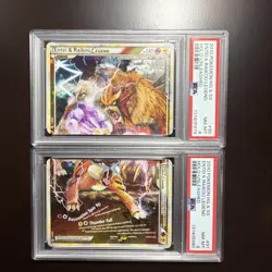 Pokemon Raikou & Entei Legend Perfect Pair 90/91 PSA 8/8 NM-XT Unleashed Holo - Image 1