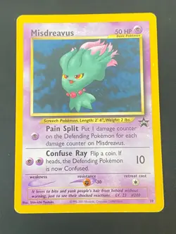 ENGLISH POKEMON MISDREAVUS 39 PROMO BLACK STAR WIZARDS FEUFOREVE - G/VG - Image 1