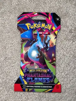 4 Factory Sealed Pokemon Mega Evolution Phantasmal Flames Sleeved Booster Packs - Image 2