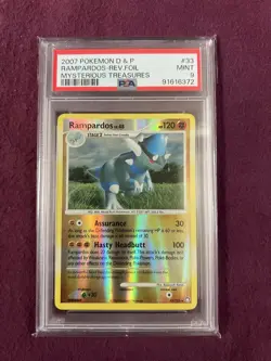 Rampardos PSA 9 POP 2 Mysterious Treasures Rare Reverse Holo Pokemon - Image 1