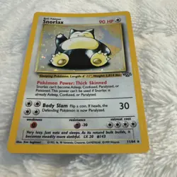Pokemon TCG Snorlax 11/64 Jungle Set Holo Rare, Unlimited, 1999 - Image 2
