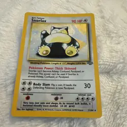 Pokemon TCG Snorlax 11/64 Jungle Set Holo Rare, Unlimited, 1999 - Image 5
