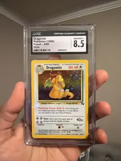 1999 Pokemon Fossil Holo #4 Dragonite CGC 8.5 NM MINT+ 4/62 - Image 1