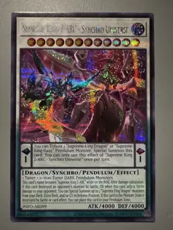 YUGIOH SUPREME KING Z-ARC - SYNCHRO UNIVERSE ASIA ENGLISH INFO SECRET RARE - Image 1