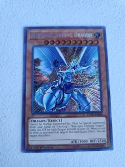 Yugioh Blue-Eyes Shining Dragon LCKC-EN008 (Secret Rare) 1st Edition #Y184 - Image 1