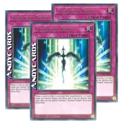 3x STARLIGHT ROAD • (Cammino Luce Di Stelle) • Rara • TOCH EN060 • YUGIOH! - Image 1