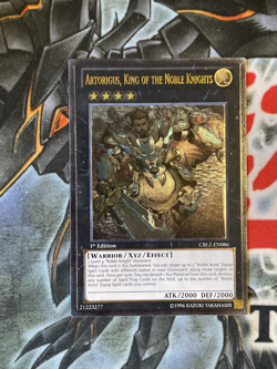 YuGiOh Artorigus King of Noble Knights CBLZ-EN086 1st Edition Ultimate Rare NM - Image 1