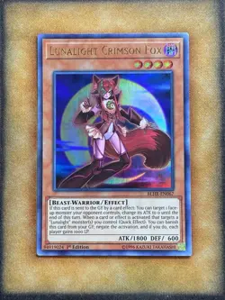Yugioh Lunalight Crimson Fox BLHR-EN067 Ultra Rare 1st Ed NM - Image 1