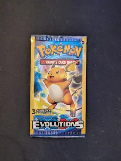 Pokemon XY Evolutions Booster Pack 3-Card Mini Pack Raichu Art - Image 1
