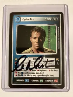 Star Trek CCG - William Shatner (Captain Kirk) - signed custom card - autograph - Image 1