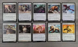 MTG Magic Set of 10 White Cat Creature Cards EDH Commander PLAYED - Image 1