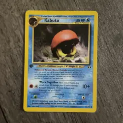 Pokemon Card - Neo Discovery 56/75 - KABUTO (common) 1st Edition Near Mint 1X - Image 1