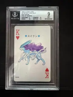 BECKETT 9 - 1999 POKEMON SILVER PLAYING CARD #245 SUICUNE KING OF HEARTS - Image 1