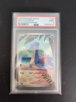 Misty's Lapras 194/182 Holographic Pokemon Card Destined Rivals PSA 9 - Image 1