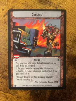 Battletech CCG TCG Card Game Rare Crusade Expansion Conquer - Image 1