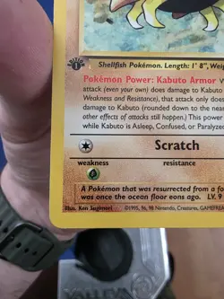 Pokemon TCG Kabuto Fossil 1st Edition Common Card 50/62 LP - Image 5