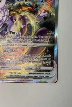 Mewtwo VSTAR Ultra Rare Crown Zenith: GG44/GG70 Ungraded Authentic NM Card - Image 3