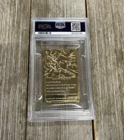 Graded PSA 8 1999 Burger King Pokemon Charizard Gold Card - Image 2