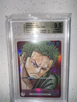 Roronoa Zoro Alt Art Parallel Card BGS 9.5 One Piece Romance Dawn OP01 English - Image 2