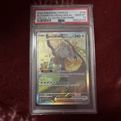 Pokemon TCG Bloodmoon Ursaluna EX Twilight Masquerade Card 216/167 PSA 10 - Image 1