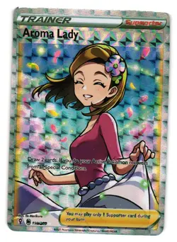 Aroma Lady Trainer Trainers Custom Art Foil Holo Prism TCG Collectible Card - Image 1